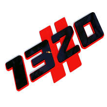 1320 Hash Black and Red 3D — Embleem (spatbord)_2