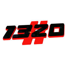 1320 Hash Black and Red 3D — Embleem (spatbord)_4