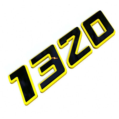 1320 Black and Yellow 3D — Embleem (spatbord)
