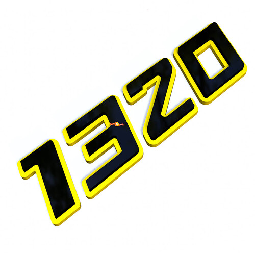 1320 HEMI Spatbordembleem 3D-badge
 1