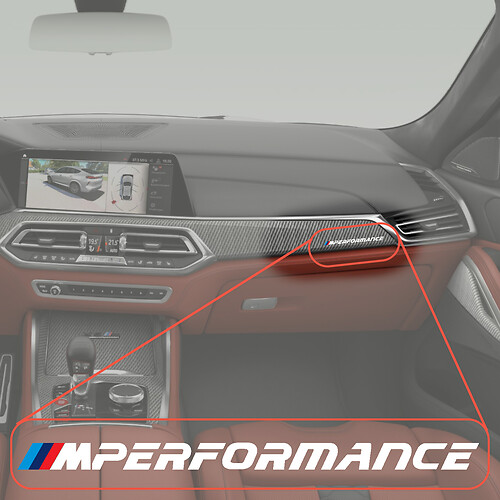 M Performance Interieur Dashboard sticker decals grafisch

