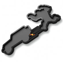 Yeti Sasquatch Jeep Spatbordembleem 3D-badge
 2