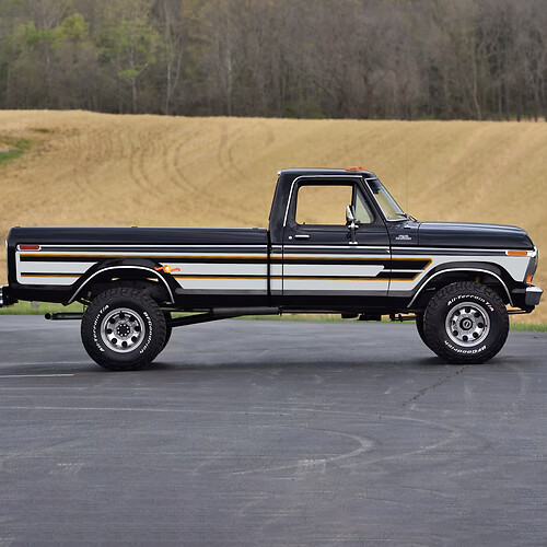 Zij Retro Vintage Vinyl Sticker Grafisch passend bij 1978 Ford F-150 Ranger Lariat
