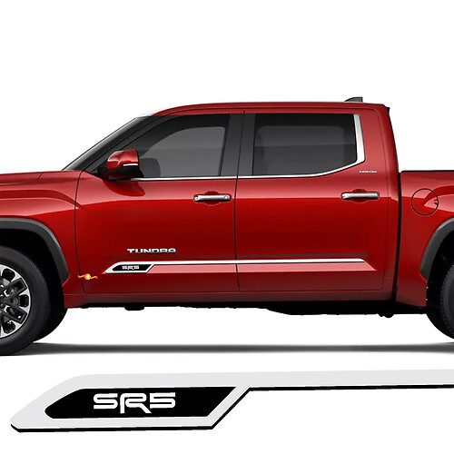 Zijstrepen Rocker Panel Vinyl Sticker Decal passend voor Toyota Tundra 2025 en nieuwer