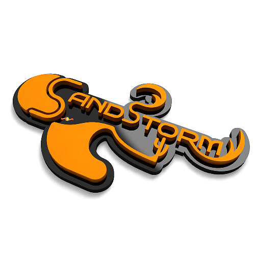 SandStorm Spatbord Achterklep Badge Embleem 3D Badge