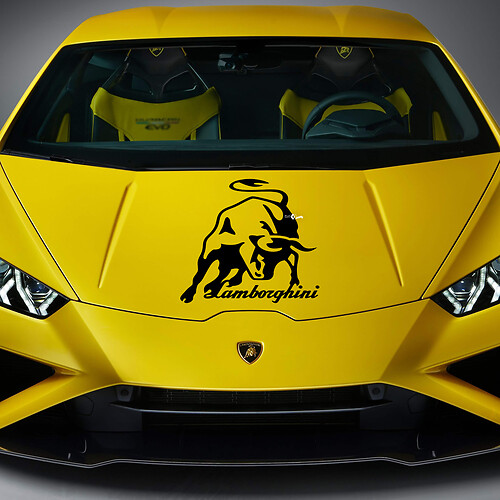 Zij-achterkant spatbord Bull Graphics Racing Vinyl Sticker Grafische voor Lamborghini Huracan Evo
 1