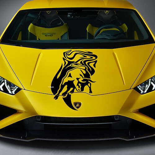 Motorkap Bull Graphics Racing Vinyl Sticker Grafische stickers voor Lamborghini Huracan Evo
