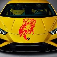 Motorkap Stier Graphics Racing Vinyl Decal Sticker Graphics voor Lamborghini Huracan Evo 3