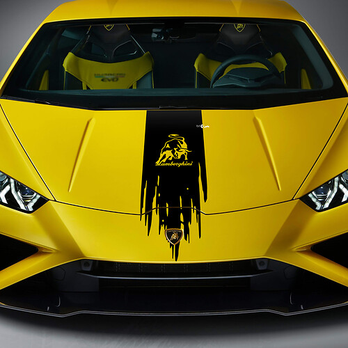 Motorkap Stier Verweerde Streep Racing Vinyl Sticker Grafische voor Lamborghini Huracan Evo
 1