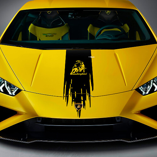 Motorkap Stier Verweerde Streep Racing Vinyl Sticker Grafische voor Lamborghini Huracan Evo
