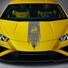 Motorkap Stier Verweerde Streep Racing Vinyl Sticker Grafische voor Lamborghini Huracan Evo
 2