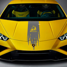 Motorkap Stier Verweerde Streep Racing Vinyl Sticker Grafische voor Lamborghini Huracan Evo
 2