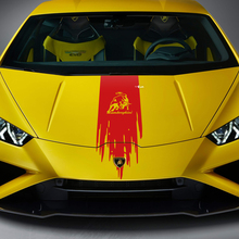 Motorkap Stier Verweerde Streep Racing Vinyl Sticker Grafische voor Lamborghini Huracan Evo
 3