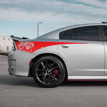 Demon Scat Pack Achterste Kwartaal Zijstreep Vinyl Decal Sticker voor Dodge Charger
 3