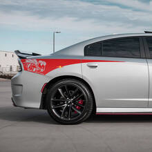 Demon Scat Pack Achterste Kwartaal Zijstreep Vinyl Decal Sticker voor Dodge Charger
 3