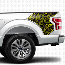Topografische Kaart Achterzijde Vinyl Stickers voor Musclecar Truck_2