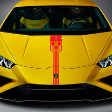 Motorkap Streep Racing Vinyl Sticker Grafische voor Lamborghini Huracan Evo
 3