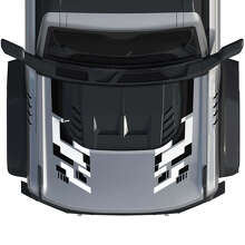 Techno Style Graphics Motorkap Vinyl Decal Set voor Musclecar horse power truck_2