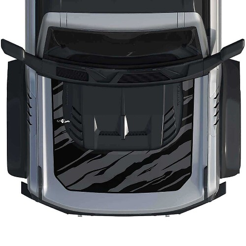 Motorkap Wrap Graphics Decal Sticker 3 voor Musclecar horse power truck stijl 3