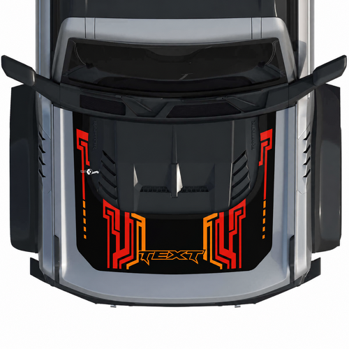 Aangepaste Tekst Motorkap Wrap Grafische Decal Sticker 4 voor Musclecar pk truck