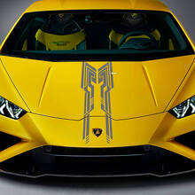 Motorkap Ontwerp Stripe Racing Vinyl Decal Sticker Grafiek 4 voor Lamborghini Huracan Evo 2