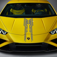 Motorkap Ontwerp Streep Racing Vinyl Sticker Grafische voor Lamborghini Huracan Evo
 2