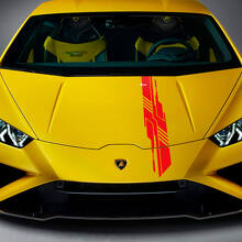 Motorkap Ontwerp Streep Racing Vinyl Decal Sticker Grafiek 3 voor Lamborghini Huracan Evo 3
