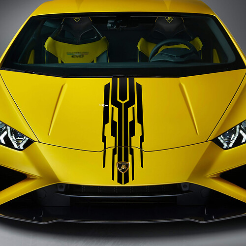 Motorkap Ontwerp Streep Racing Vinyl Sticker Grafische voor Lamborghini Huracan Evo 2
 1