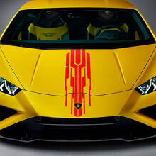 Motorkap Racing Stripe Vinyl Decal Sticker Graphic 2 voor Lamborghini Huracan Evo 3