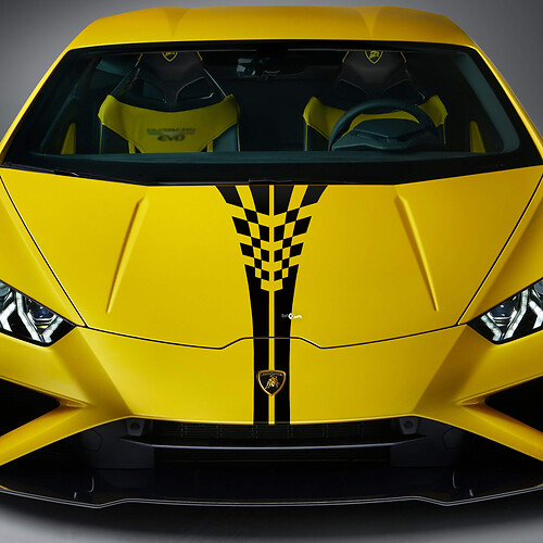 Motorkap Racestreep Vinyl Sticker Grafische Sticker voor Lamborghini Huracan Evo
 1