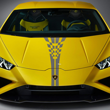 Motorkap Racestreep Vinyl Sticker Grafische Sticker voor Lamborghini Huracan Evo
 2
