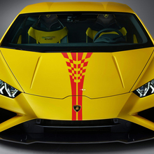 Motorkap Racestreep Vinyl Sticker Grafische Sticker voor Lamborghini Huracan Evo
 3