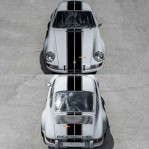 Centraal Race Stripe Vinyl Sticker Kit voor Porsche 911 ST 1970