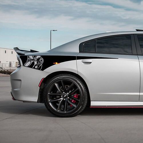 IJzeren Scat Pack Achterste Kwartaal Zijstreep Vinyl Decal Sticker voor Dodge Charger