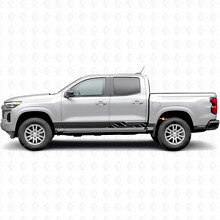 Hoekige Lightning Deur- en Zijscherm Vinyl Strepen voor Chevrolet Colorado 3e Generatie 2023-2026_2