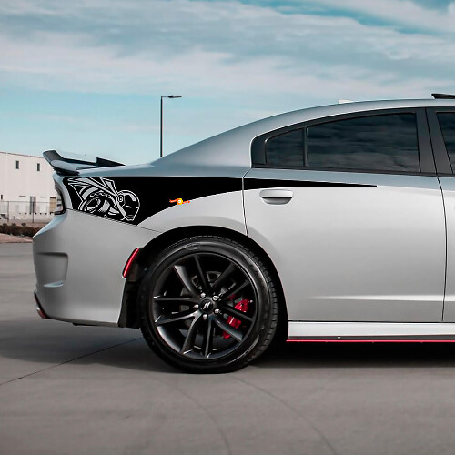 IJzeren Bij Scat Pack Achterste Kwartaal Zijstreep Vinyl Decal Sticker voor Dodge Charger
