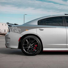 IJzeren Bij Scat Pack Achterste Kwartaal Zijstreep Vinyl Decal Sticker voor Dodge Charger
 2