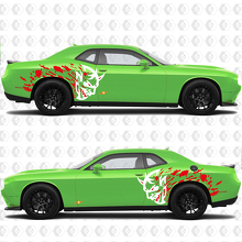 SRT Demon met Blood Side Achterkant Spatbord Decals Stickers Graphics voor Dodge Challenger
 2