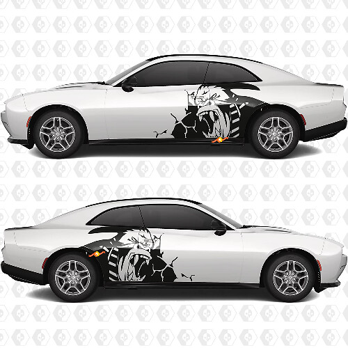 Zij Angry Gorilla Kong Zij Dodge Challenger of Charger Decals Stickers
