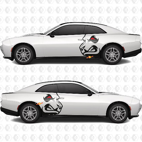 Zij Angry Hell Panda Bear Decals Stickers voor Dodge Challenger of Charger
