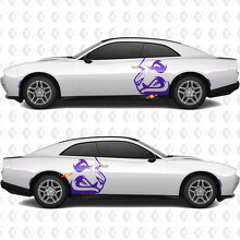 Zij Angry Hell Panda Bear Decals Stickers voor Dodge Challenger of Charger
 3
