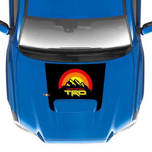 TRD Bergen Vintage Retro Erfgoed Strepen Wrap Hood sticker voor Toyota Tacoma
 1