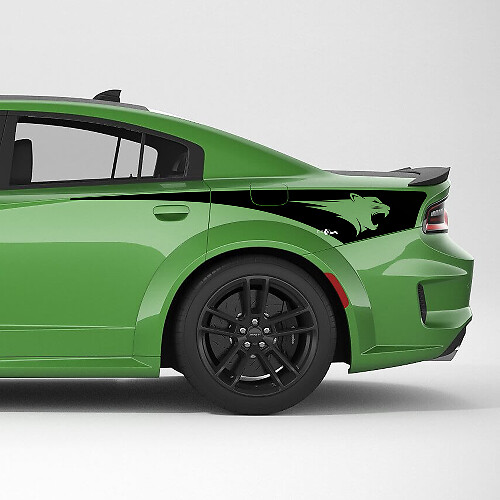 Vlammen Achterste Kwartaal Zijstreep Vinyl Decal Sticker voor Dodge Charger
