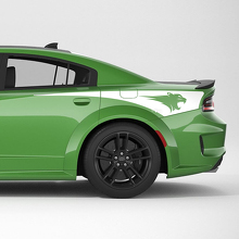 Vlammen Achterste Kwartaal Zijstreep Vinyl Decal Sticker voor Dodge Charger
 2