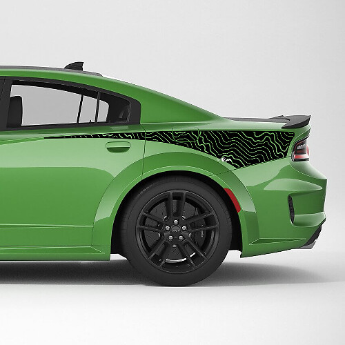 Hellcat Achterste Kwartaal Zijstreep Vinyl Decal Sticker voor Dodge Charger
