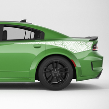 Hellcat Achterste Kwartaal Zijstreep Vinyl Decal Sticker voor Dodge Charger
 2