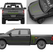 Aangepaste Lettering Complete Kit Vinyl Stickers voor Dodge Ram Power Wagon_5