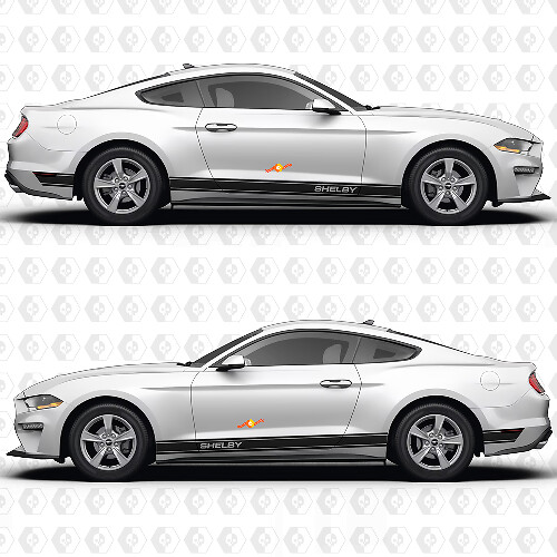 Shelby zij-instap zijpaneel streep race-decals stickers voor Ford Mustang
