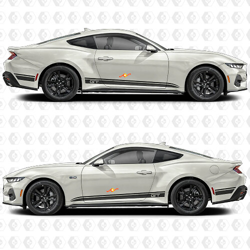 Shelby Zijrockerpaneeldeurstreep Race-decals Stickers voor Ford Mustang
 1