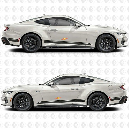 Racing Style Zijstrepen Vinyl Stickers voor Musclecar Musclecarmodel